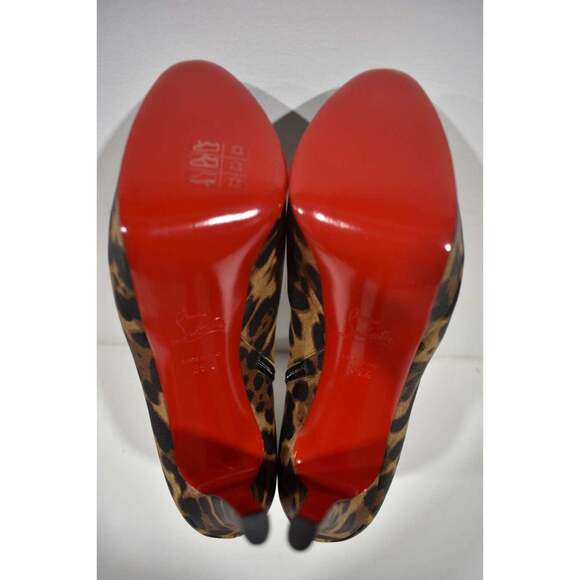 Christian Louboutin Bianca Booty 120 Leopard Brown Platform Ankle Heel Boot 39.5 - Picture 12 of 12